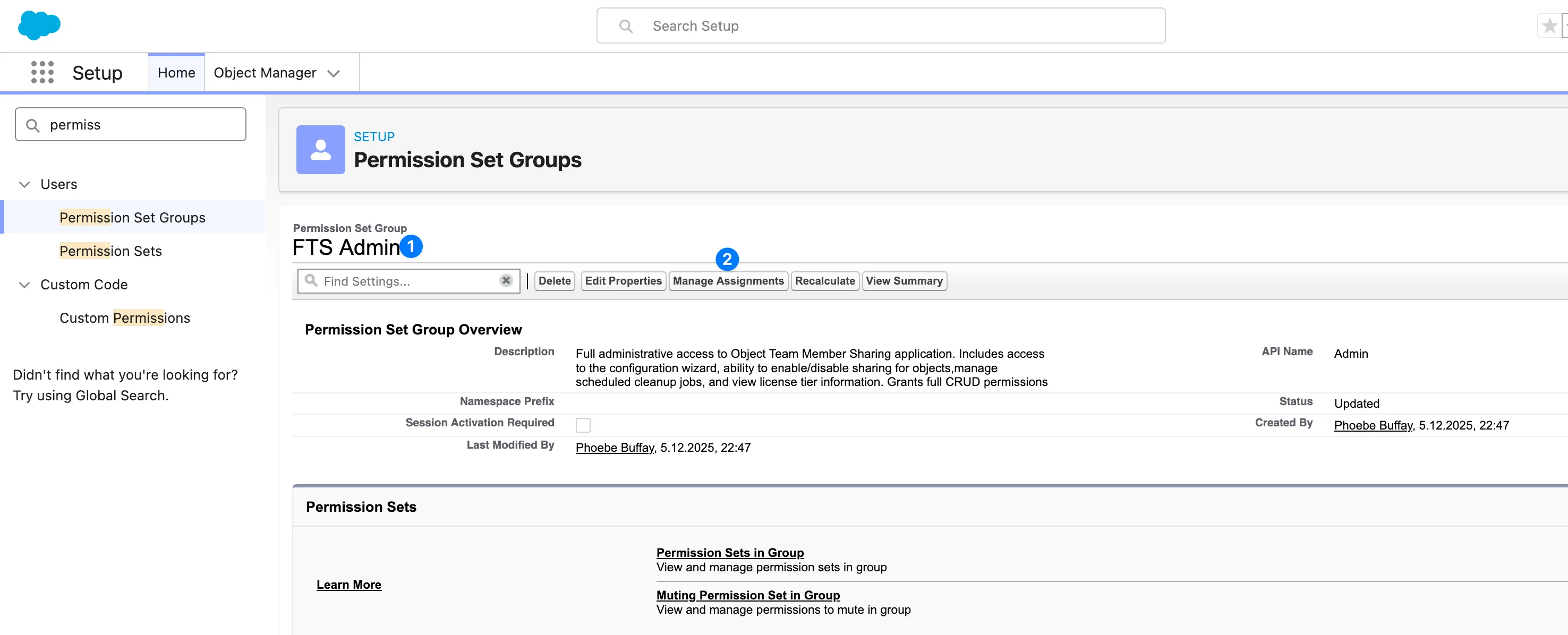 Assigning users to Permission Set Group