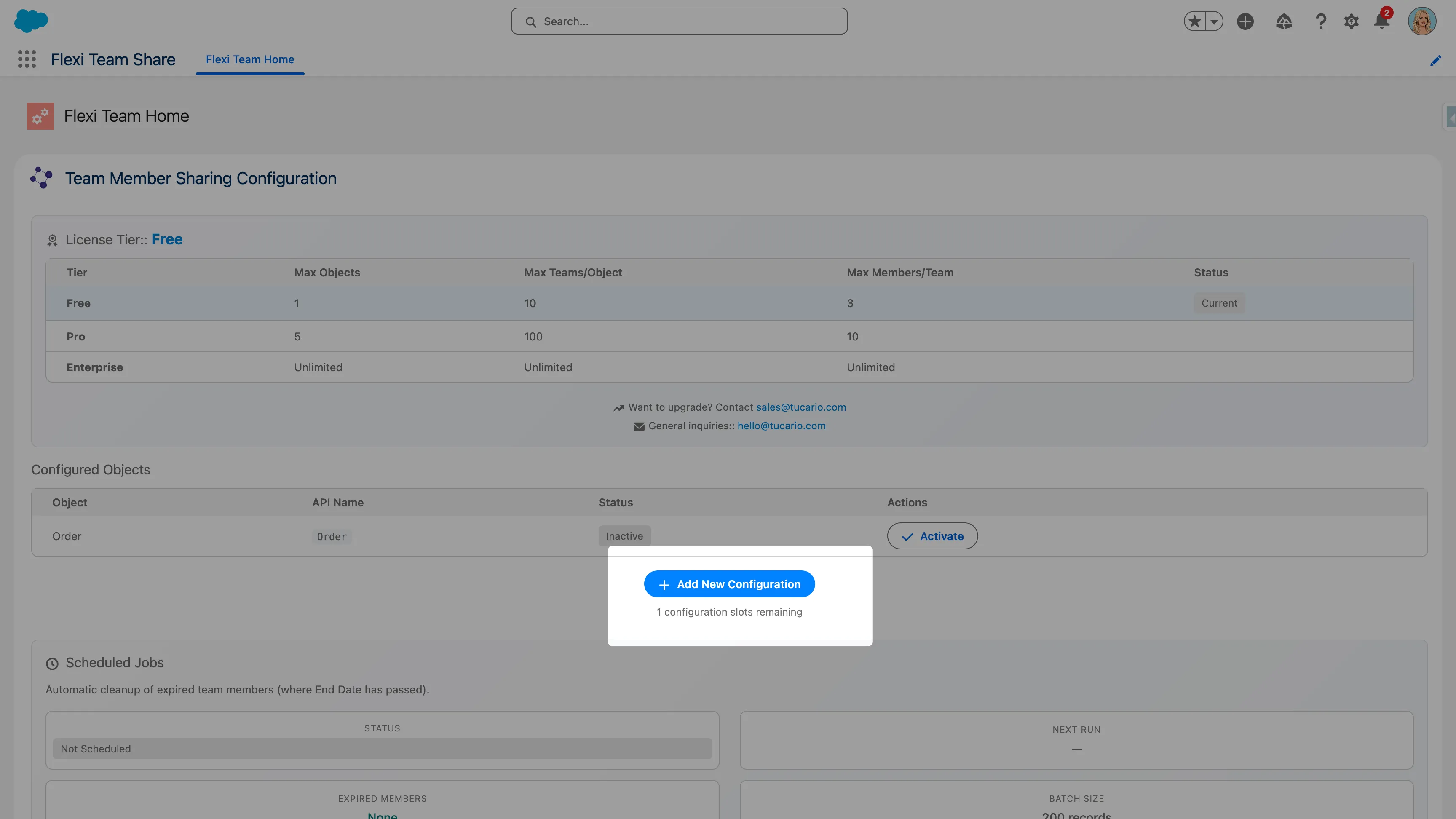 Add Configuration - Select Object